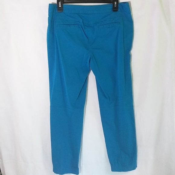 Derek Lam Cropped Pants Turquoise Size 10 - Picture 4 of 7